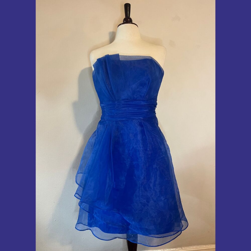Davids Bridal Ruched Strapless Dress